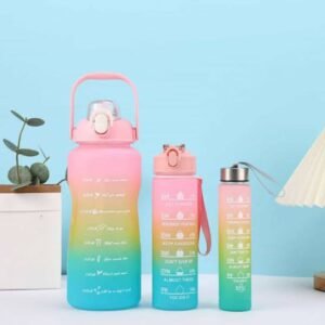 stay hydrated in style – 3 in 1 sports bottle set